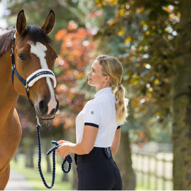 Polo tecnico da donna Horze Taylor Bianco