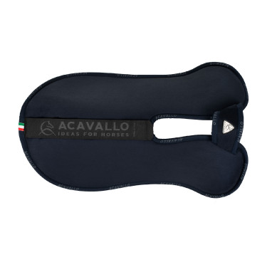 Ammortizzatore con tasche configurabili e pad Piuma WFS in pelle scamosciata piatta Acavallo Blu Ammortizzatore con tasche configurabili e pad Piuma WFS in pelle scamosciata piatta Acavallo Blu