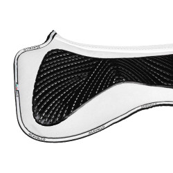 Ammortizzatore MF DS SW-3DS in suede con grip in gel piatto Acavallo Bianco