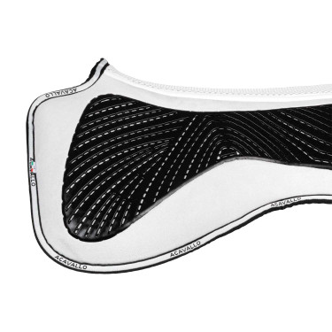 Ammortizzatore MF DS SW-3DS in suede con grip in gel piatto Acavallo Bianco