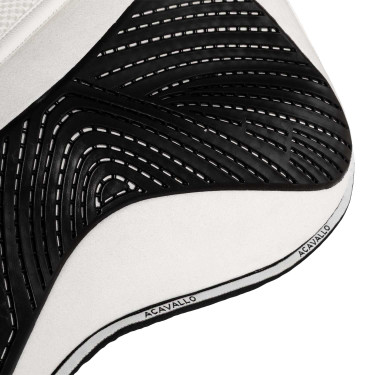 Ammortizzatore MF DS SW-3DS in suede con grip in gel piatto Acavallo Bianco