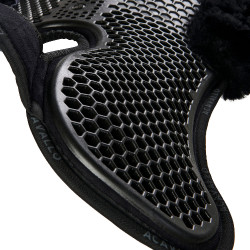 Ammortizzatore posteriore in montone svedese e anteriore in gel Acavallo Nero / nero