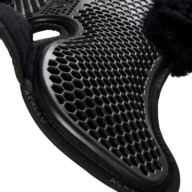 Ammortizzatore posteriore in montone svedese e anteriore in gel Acavallo Nero / nero