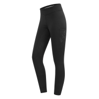 Leggings da equitazione termici ELT Rica in pile bouclé da donna Nero