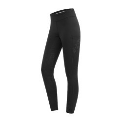 Leggings da equitazione termici ELT Rica in pile bouclé da donna Nero Leggings da equitazione termici ELT Rica in pile bouclé da donna Nero