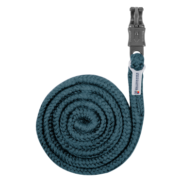 Longhina d’attacco Plus Waldhausen con moschettone antipanico, finitura ferramenta scura Blu petrolio