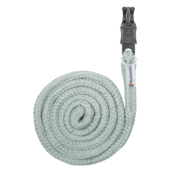 Longhina d’attacco Plus Waldhausen con moschettone antipanico, finitura ferramenta scura Blu argentato