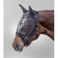 Maschera antimosche Waldhausen per capezzina Premium con protezione per le orecchie Nero Maschera antimosche Waldhausen per capezzina Premium con protezione per le orecchie Nero