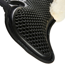 Ammortizzatore posteriore in montone svedese e anteriore in gel Acavallo Nero / naturale