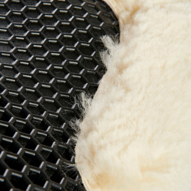 Ammortizzatore posteriore in montone svedese e anteriore in gel Acavallo Nero / naturale