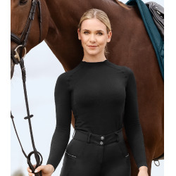 T-shirt tecnico ELT in maglia 3D Richmond a maniche lunghe da donna Nero