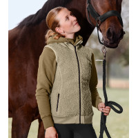 Gilet in pile ELT senza maniche Rotterdam donna Grigio beige Gilet in pile ELT senza maniche Rotterdam donna Grigio beige