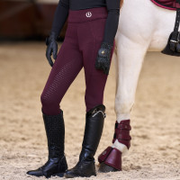 Leggings da equitazione Imperial Riding Tessy FullGrip BAMBINI Fico Viola