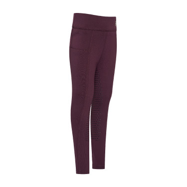 Leggings da equitazione Imperial Riding Tessy FullGrip BAMBINI Fico Viola
