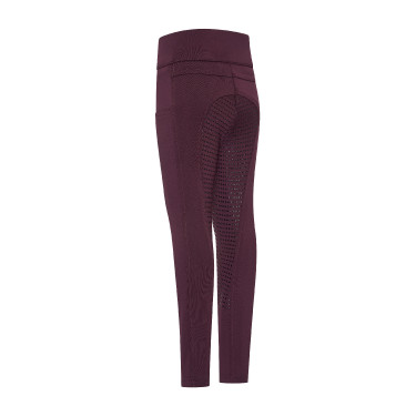 Leggings da equitazione Imperial Riding Tessy FullGrip BAMBINI Fico Viola