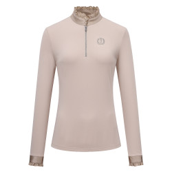 Top Imperial Riding Anna a maniche lunghe Grigio / sabbia