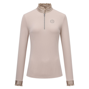 Top Imperial Riding Anna a maniche lunghe Grigio / sabbia