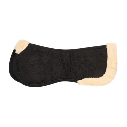 Ammortizzatore dorsale Imperial Riding in suede con pelliccia Nero