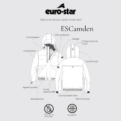 Bomber giacca Euro-Star Camden uomo Marina Blu marino