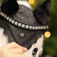 Cuffia antimosche Hobby Horse Imperial Riding Free Spirit Nero glitter Cuffia antimosche Hobby Horse Imperial Riding Free Spirit Nero glitter