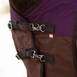 Coperta da esterno Imperial Riding Customized High Neck 200 g Bordeaux / marrone chiaro Coperta da esterno Imperial Riding Customized High Neck 200 g Bordeaux / marrone chiaro
