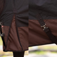 Coperta da esterno Imperial Riding Customized High Neck 300 g Marrone scuro / marrone chiaro Coperta da esterno Imperial Riding Customized High Neck 300 g Marrone scuro / marrone chiaro