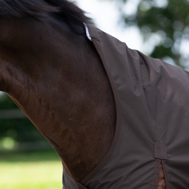 Coperta da esterno Imperial Riding Customized High Neck 300 g Marrone scuro / marrone chiaro
