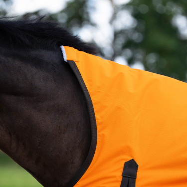 Coperta da esterno Imperial Riding Customized High Neck in pile Arancione / marrone scuro