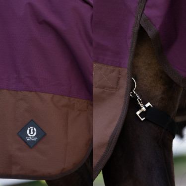 Coperta da esterno Imperial Riding Customized High Neck in pile Bordeaux / marrone chiaro Coperta da esterno Imperial Riding Customized High Neck in pile Bordeaux / marrone chiaro