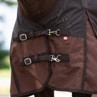 Coperta da esterno Imperial Riding Customized High Neck in pile Marrone scuro / marrone chiaro