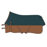 Coperta da esterno Imperial Riding Customized senza collo Verde scuro / volpe