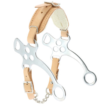 Hackamore in acciaio cromato Feeling foderato in montone Hackamore in acciaio cromato Feeling foderato in montone