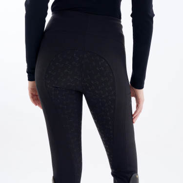 Leggings da equitazione Euro-Star Empower Winter FullGrip donna Nero
