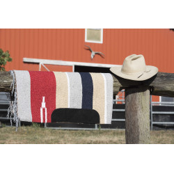 Tappeto Navajo in cotone tessuto e cuoio Tappeto Navajo in cotone tessuto e cuoio