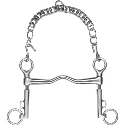 Mors Saumur Feeling a leva con aste corte in acciaio inox satinato