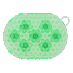 Guanto doppia faccia per strigliare e massaggiare Verde Guanto doppia faccia per strigliare e massaggiare Verde