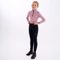 Leggings da equitazione Euro-Star Impress FullGrip per bambini Nero