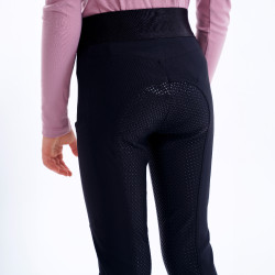 Leggings da equitazione Euro-Star Impress FullGrip per bambini Nero