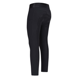 Leggings da equitazione Euro-Star Impress FullGrip per bambini Nero