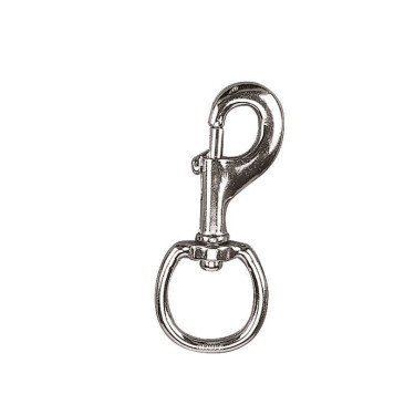 Moschettone ad anello 30 mm tondo in acciaio nichelato Moschettone ad anello 30 mm tondo in acciaio nichelato