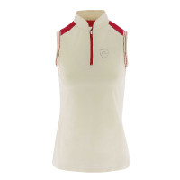 Polo Equithème jersey senza maniche Ecru Beige Polo Equithème jersey senza maniche Ecru Beige