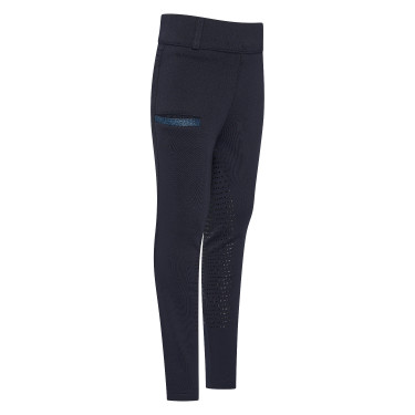 Leggings da equitazione Imperial Riding Comfi Sparks FullGrip bambini Marina Blu marino