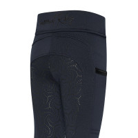Leggings da equitazione Imperial Riding Teddy FullGrip per bambini Marina Blu marino