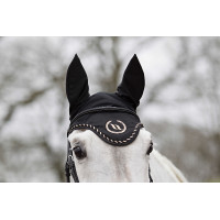 Cuffia antimosche Back On Track con orecchie Nero