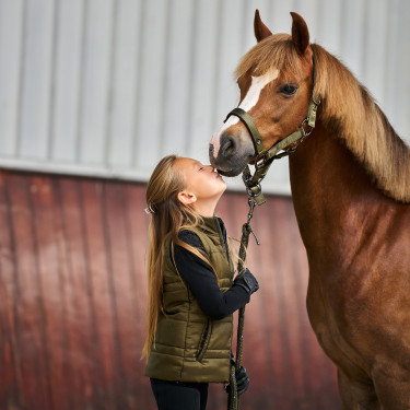 Gilet senza maniche Imperial Riding Bonnie kids Verde oliva