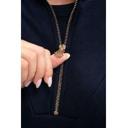 Felpa con zip Harcour x Versailles Louise Marina Blu marino