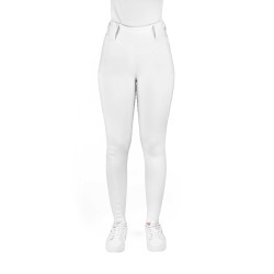 Leggings con fondo in silicone Equithème Alizé donna Bianco
