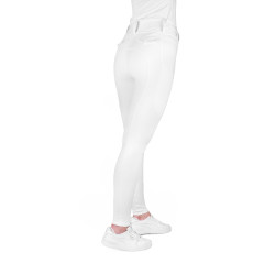 Leggings con fondo in silicone Equithème Alizé donna Bianco