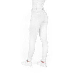 Leggings con fondo in silicone Equithème Alizé donna Bianco
