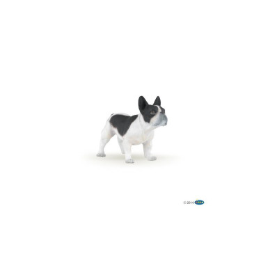 Statuetta Bulldog francese bianco e nero Papo Statuetta Bulldog francese bianco e nero Papo